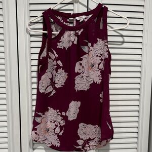 Candie's Plum Floral Sleeveless Top